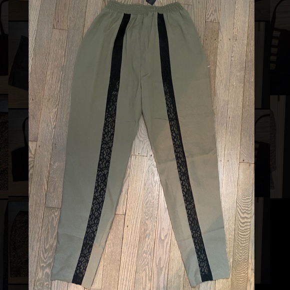 BEBE green/khaki going out joggers with lace - Picture 3 of 3